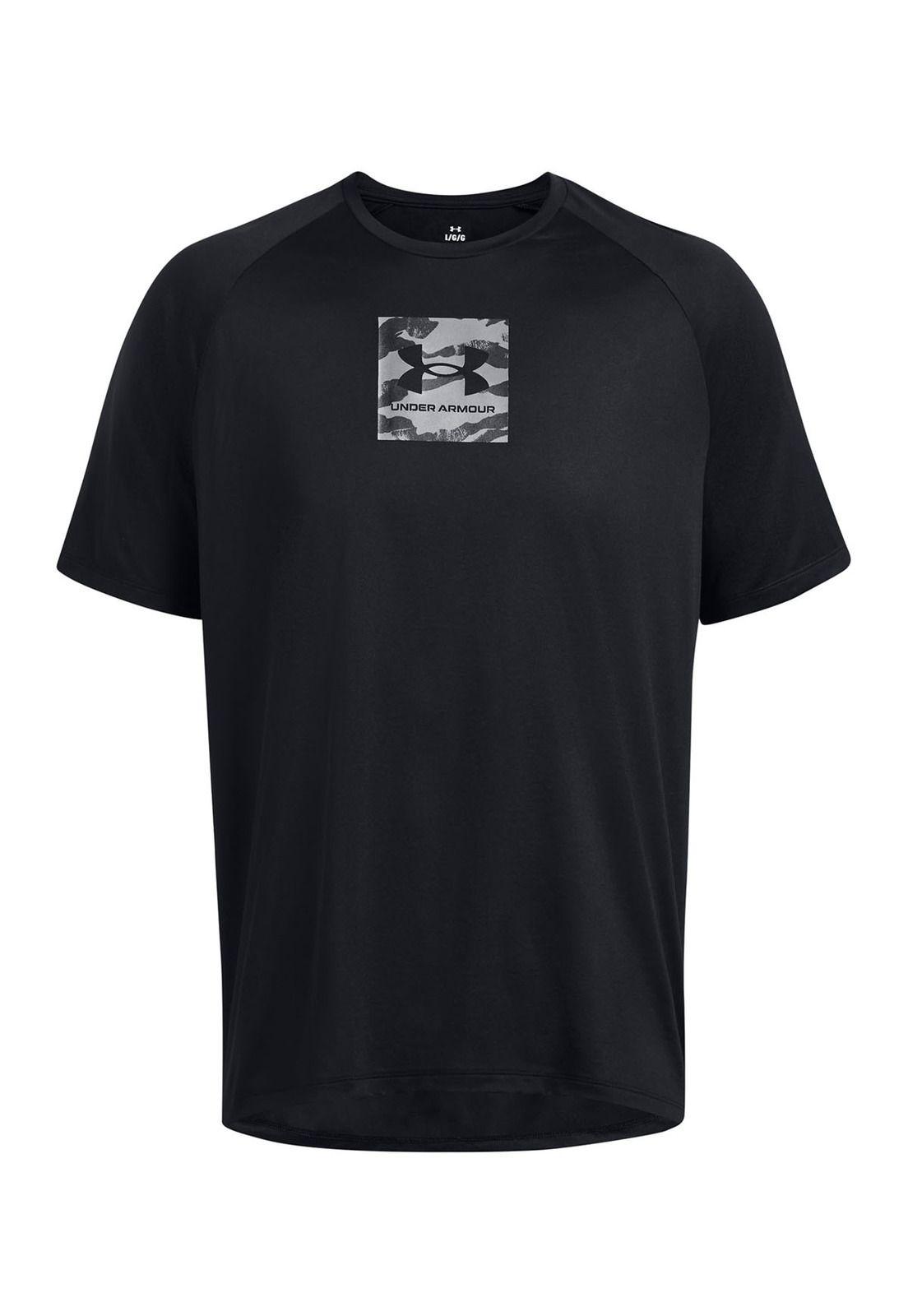 Polera manga corta Tech hombre Negro-0