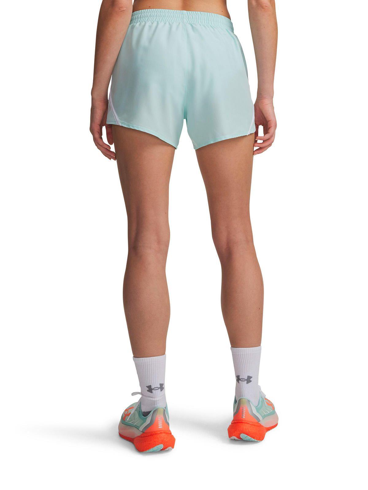 Short UA Fly-By 3" Celeste Mujer-1