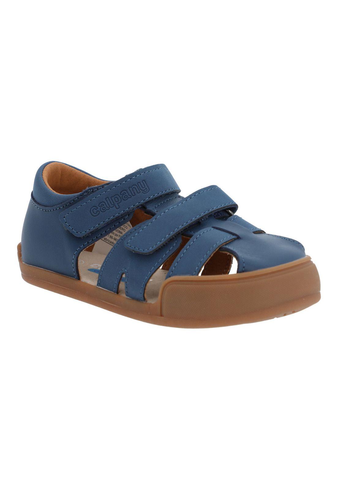 Sandalia Cuero Ergonómica Niño Kentucky Azul-0