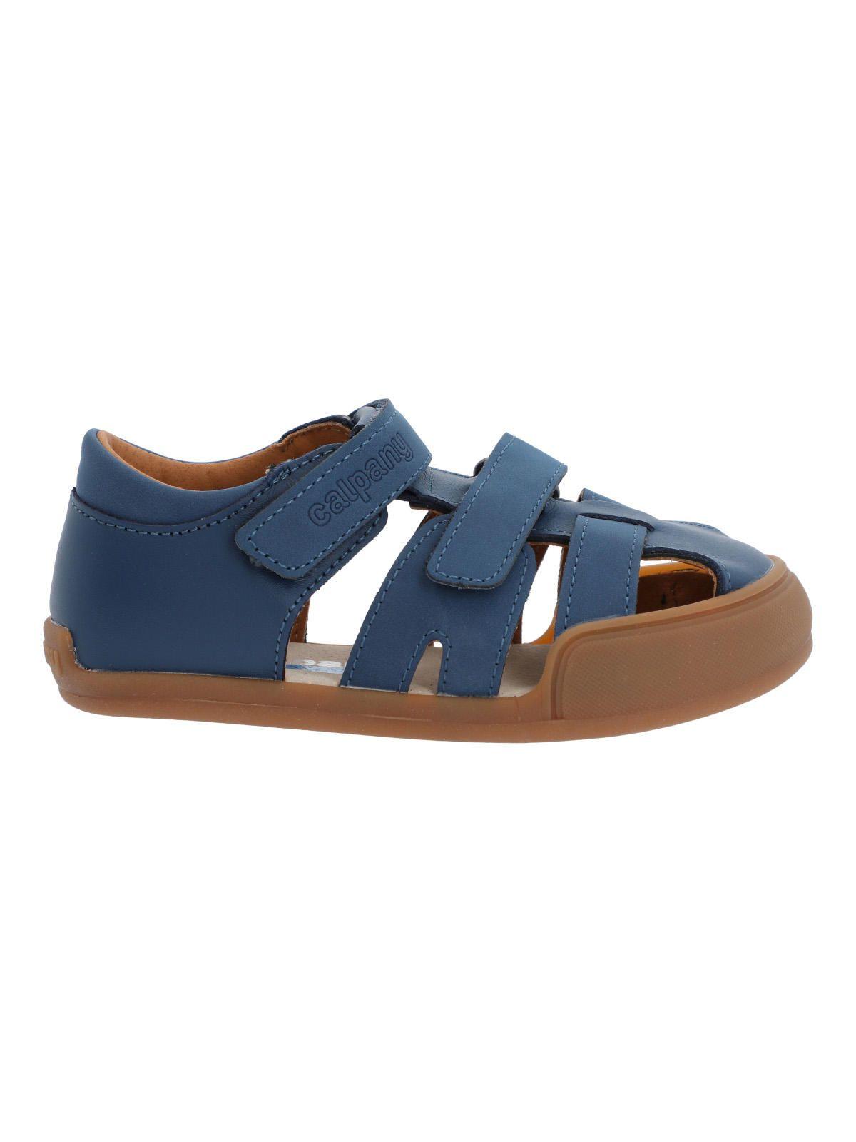 Sandalia Cuero Ergonómica Niño Kentucky Azul-4