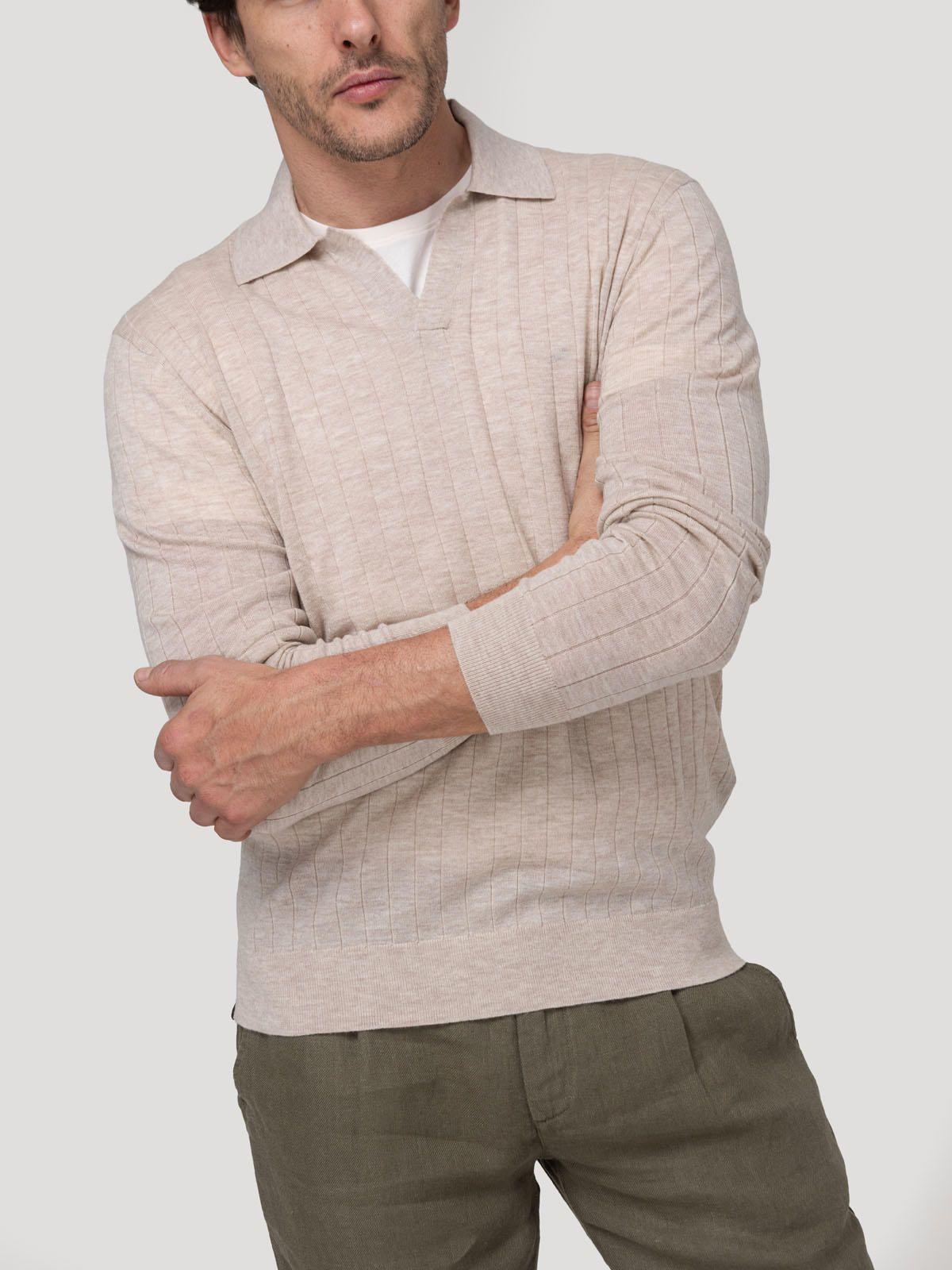 Sweater Lana Merino Hombre Rocco Beige-4