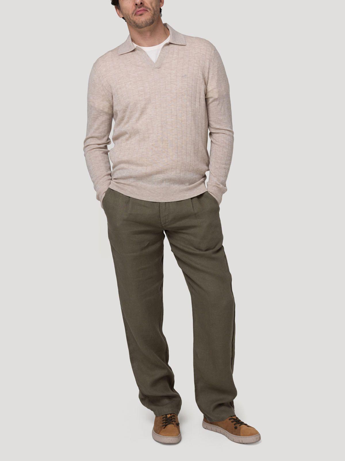 Sweater Lana Merino Hombre Rocco Beige-7