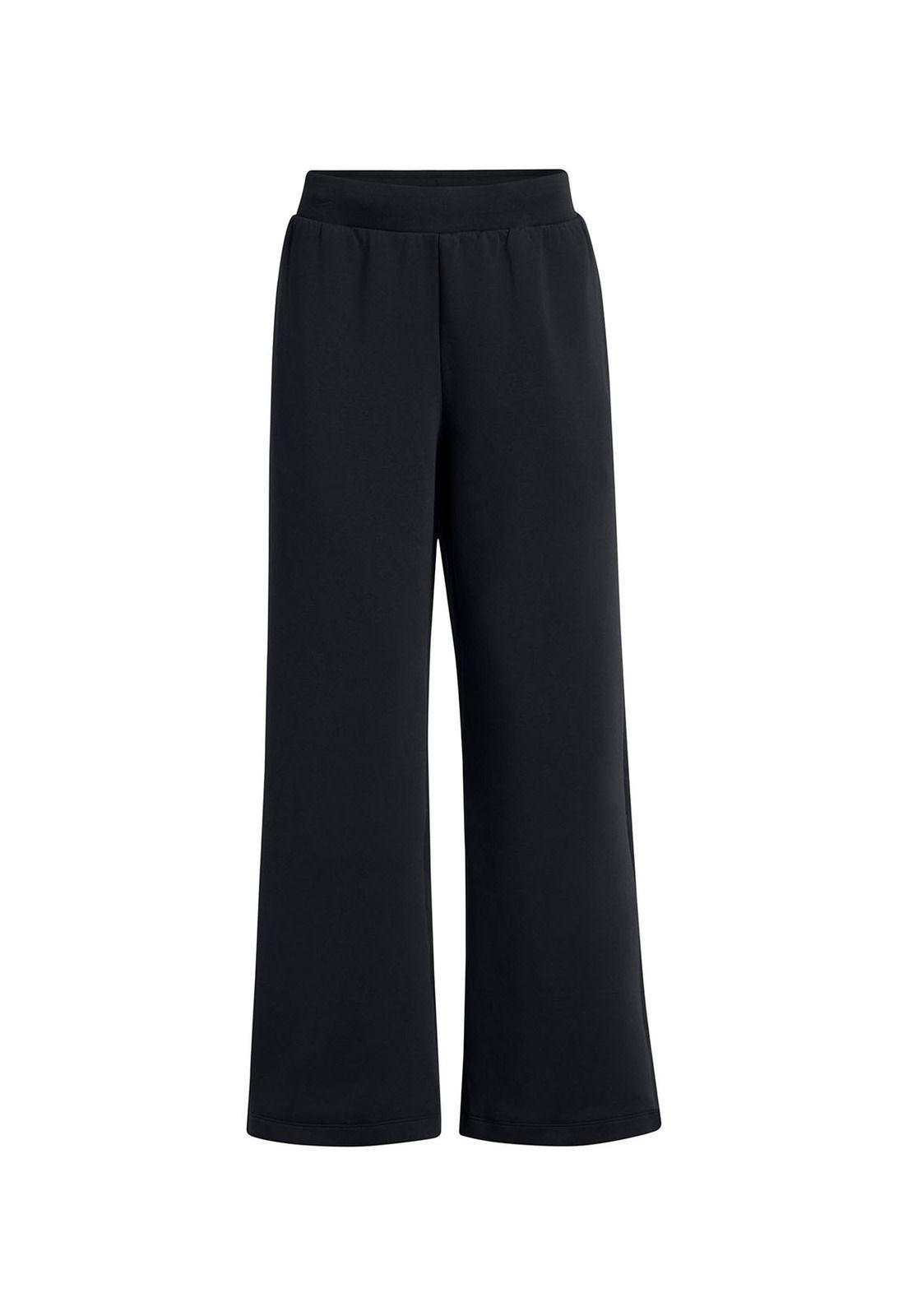 Pantalón Ua Unstoppable Fleece Wide Leg Negro Para Muje-0