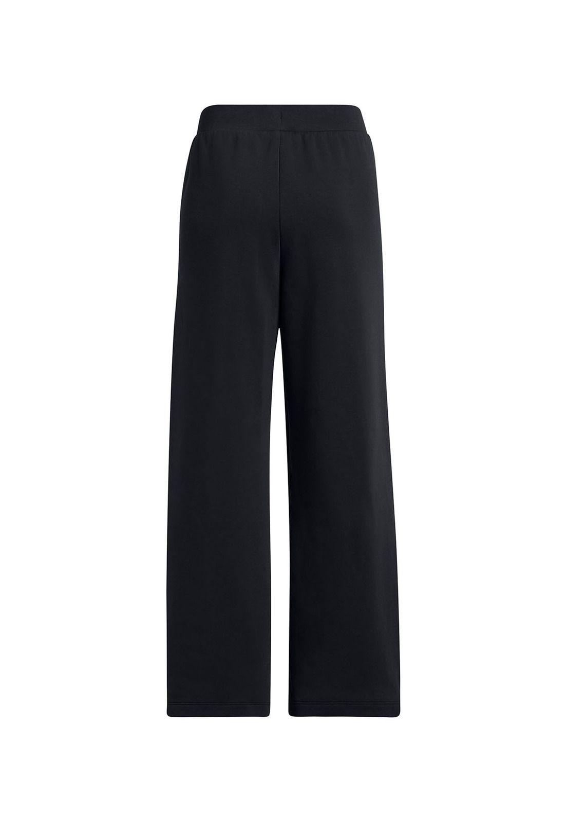 Pantalón Ua Unstoppable Fleece Wide Leg Negro Para Muje-1