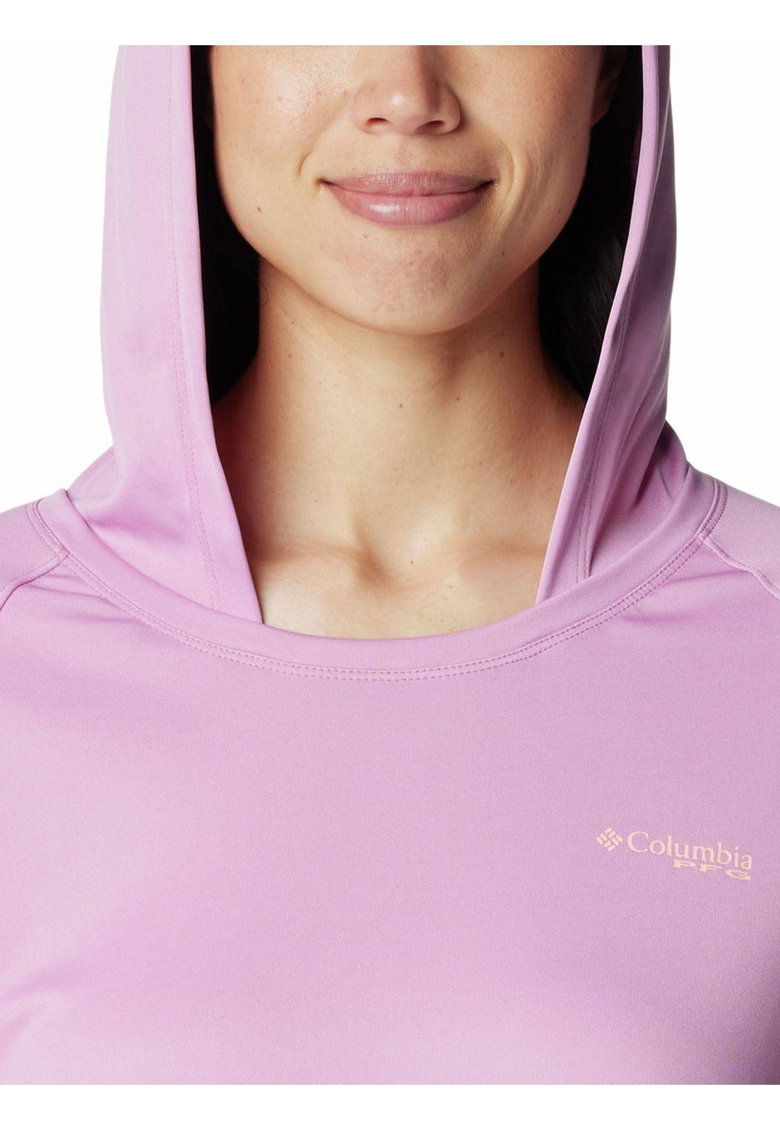 Polera Mujer Pfg Tidal Tee Hoodie Rosado-3