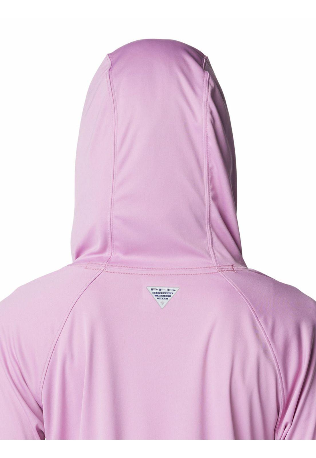 Polera Mujer Pfg Tidal Tee Hoodie Rosado-4
