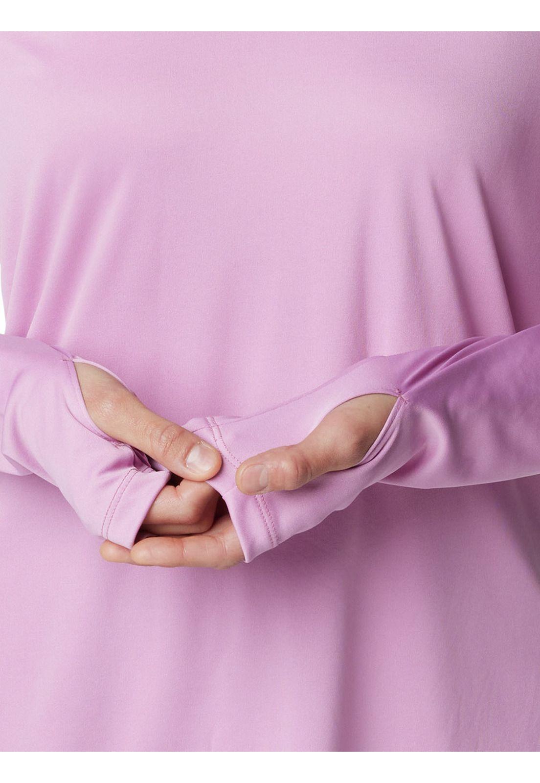 Polera Mujer Pfg Tidal Tee Hoodie Rosado-5