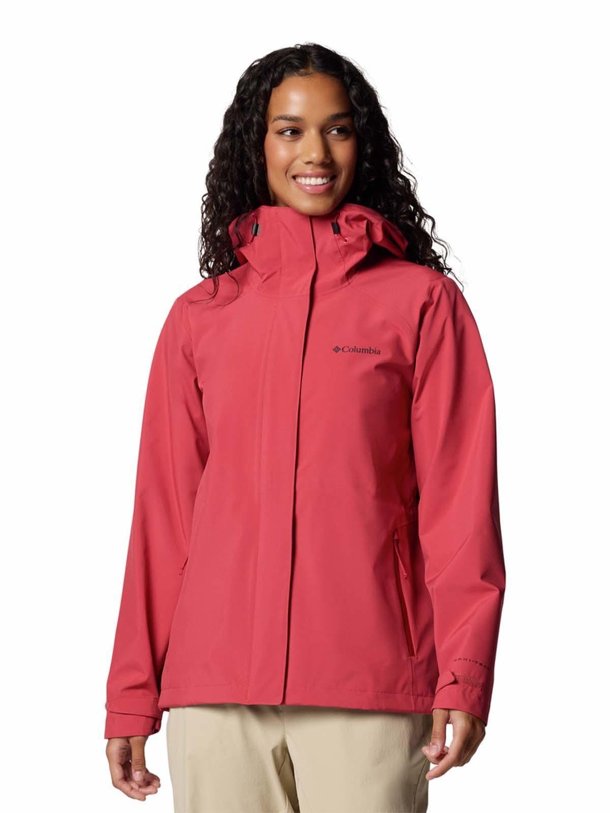 Cortaviento imprm Mujer Earth Explorer II Rojo-0
