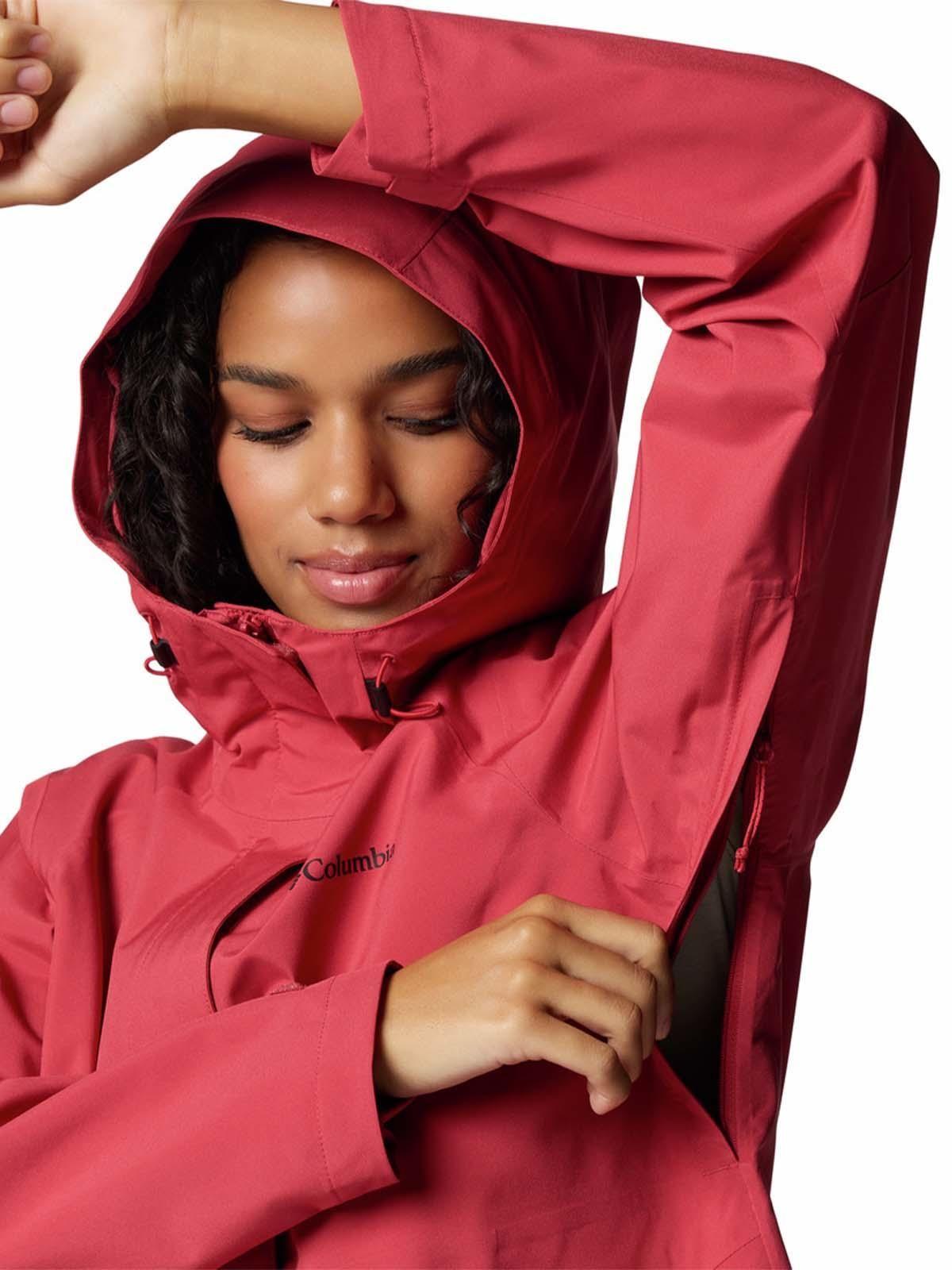 Cortaviento imprm Mujer Earth Explorer II Rojo-4