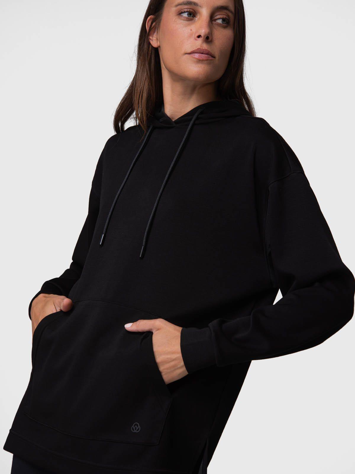 Poleron Mujer Hoodie Mara Rec Negro-0