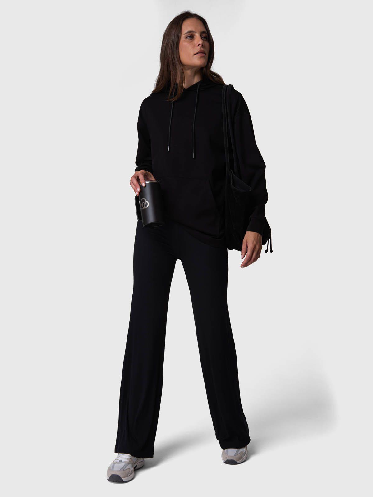 Poleron Mujer Hoodie Mara Rec Negro-1