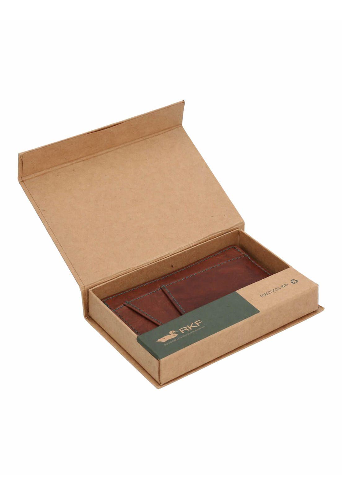 Tarjetero Cuero Unisex Aq Sea Cardhold Café-2