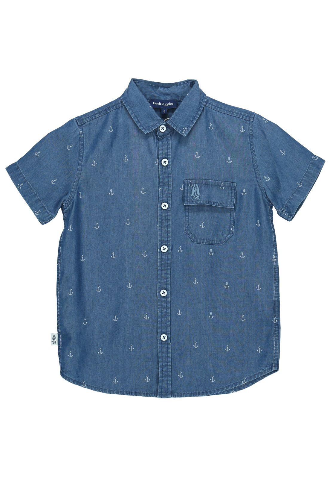 Camisa M/C Niño Anclas Celeste-0