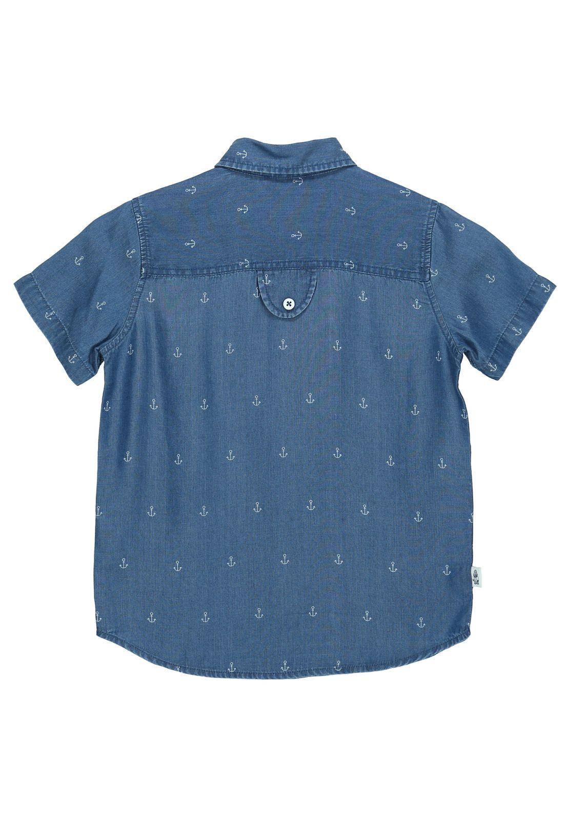 Camisa M/C Niño Anclas Celeste-1