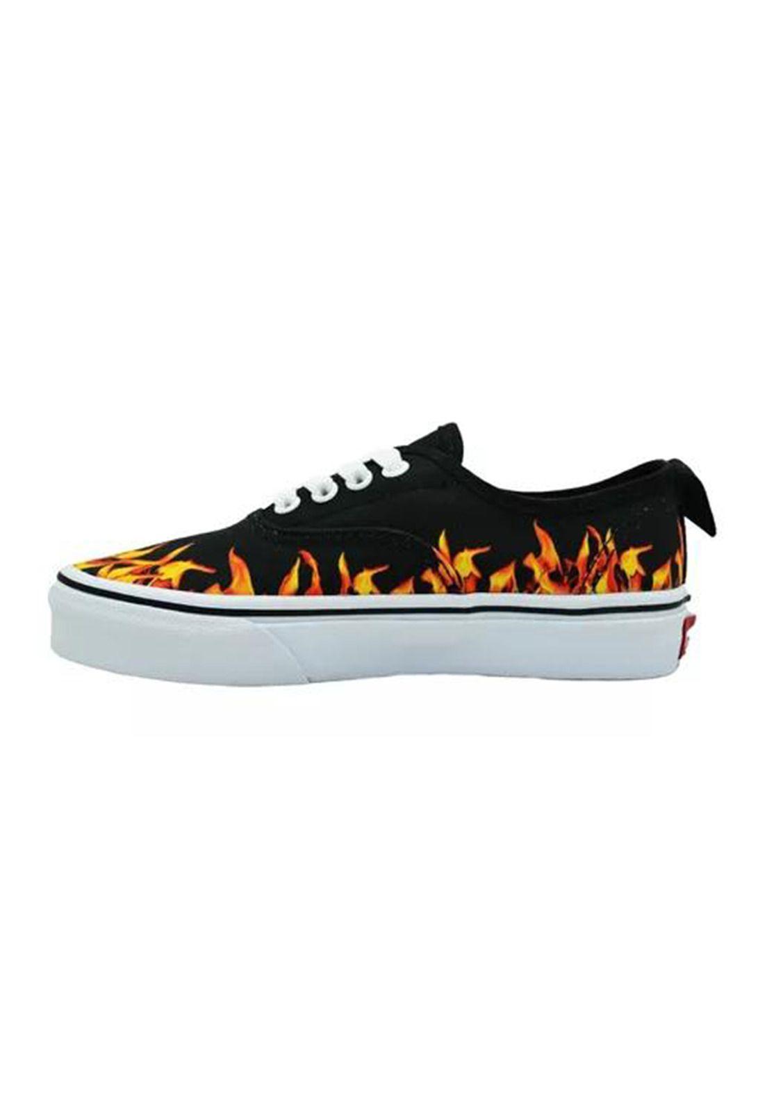 Zapatilla Unisex Authentic Flame Black-5