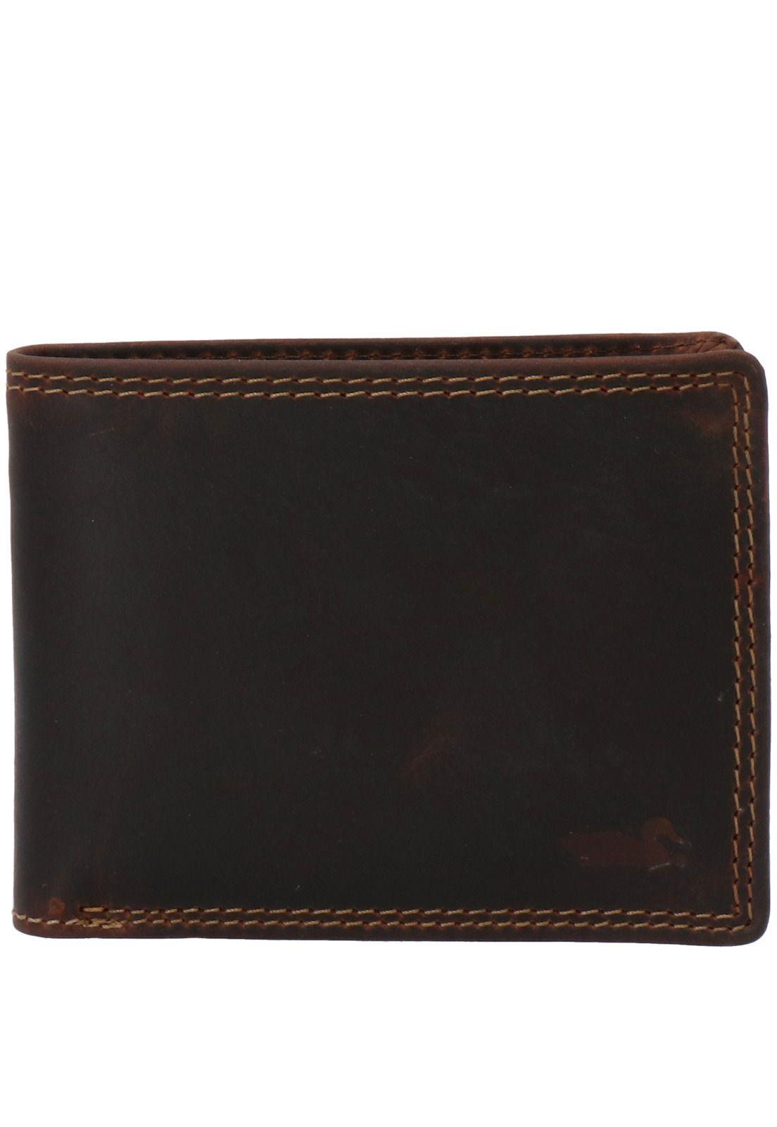 Billetera Cuero Hombre Whtc 8B Purse Café-0