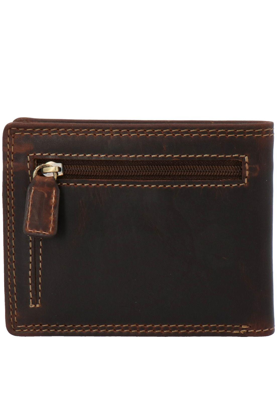 Billetera Cuero Hombre Whtc 8B Purse Café-1