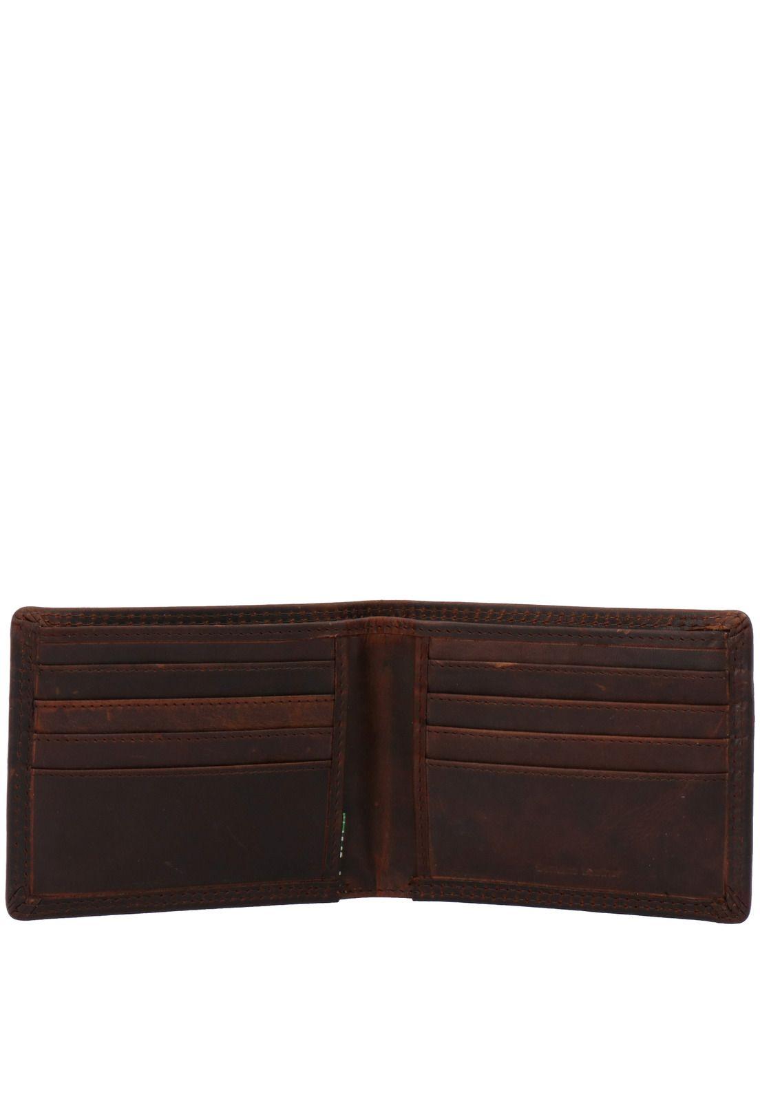Billetera Cuero Hombre Whtc 8B Purse Café-2