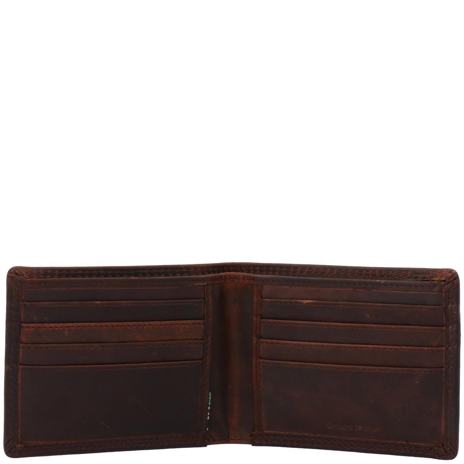 Billetera Cuero Hombre Whtc 8B Purse Café-2