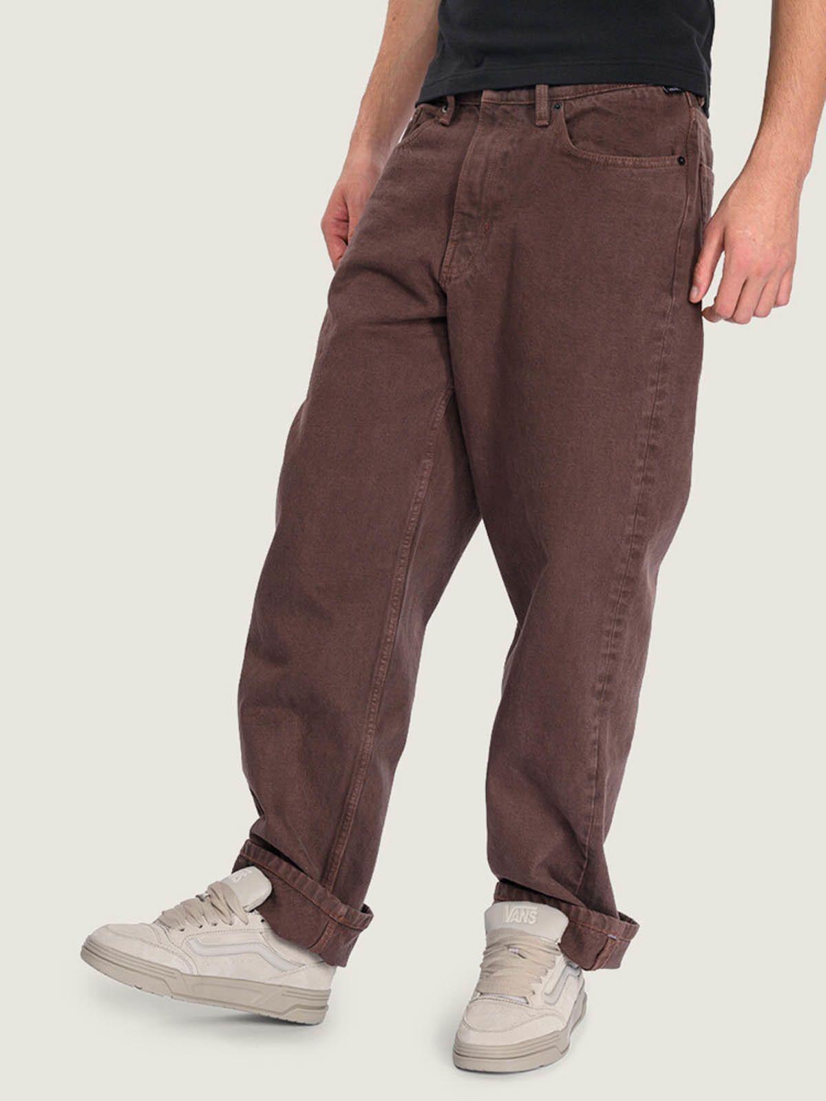 Pantalon Hombre Check-5 Loose Denim  Café-4