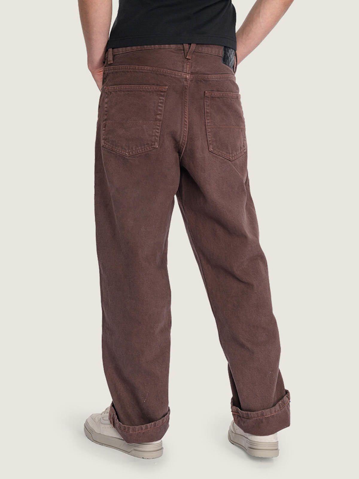 Pantalon Hombre Check-5 Loose Denim  Café-5