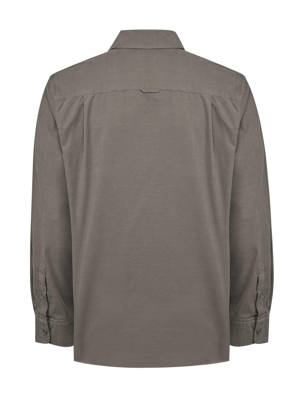 Camisa Algodón Orgánico Hombre Corduroy Gris-1