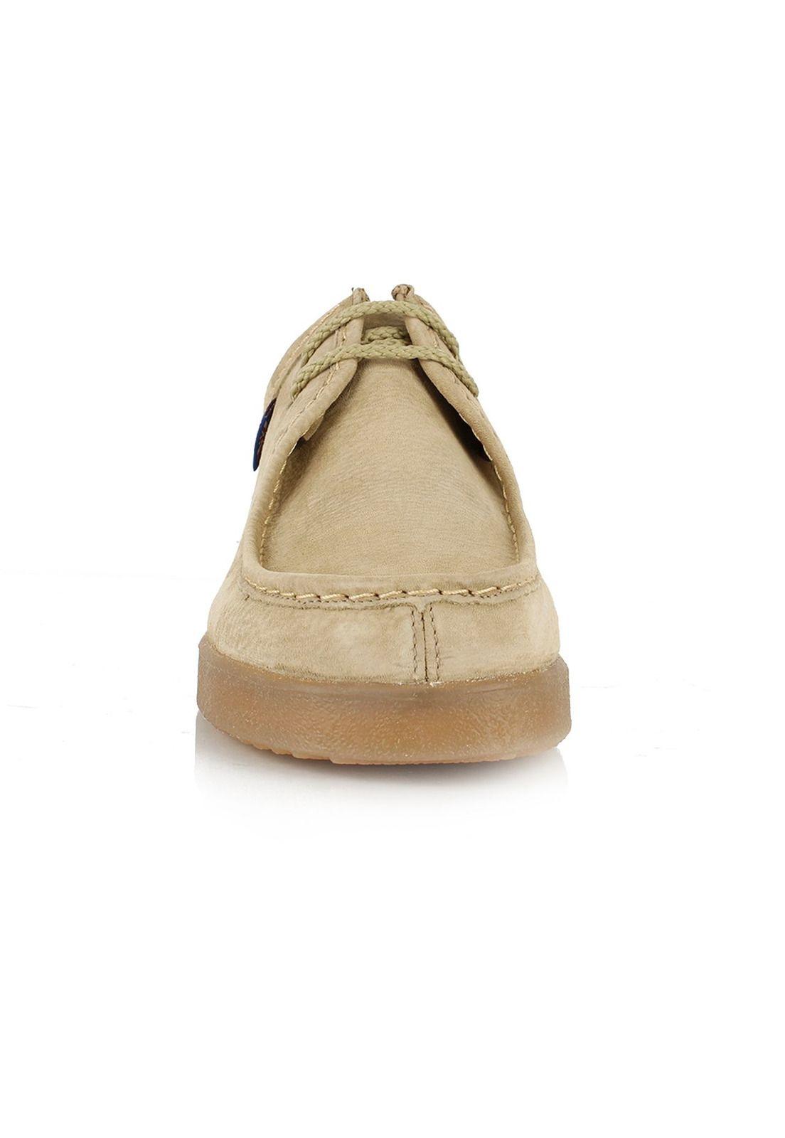 Zapato Cuero Hombre Navajo Taupe-4