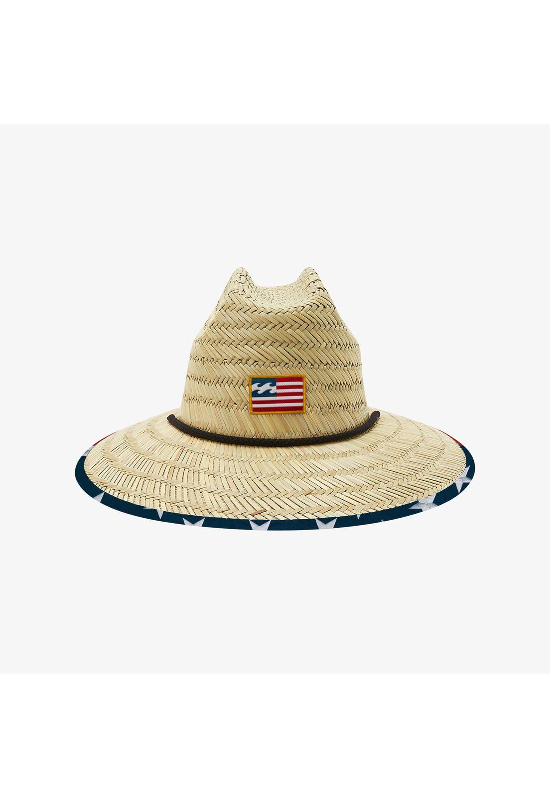 Sombrero Paja Hombre Tides Print July Azul-0