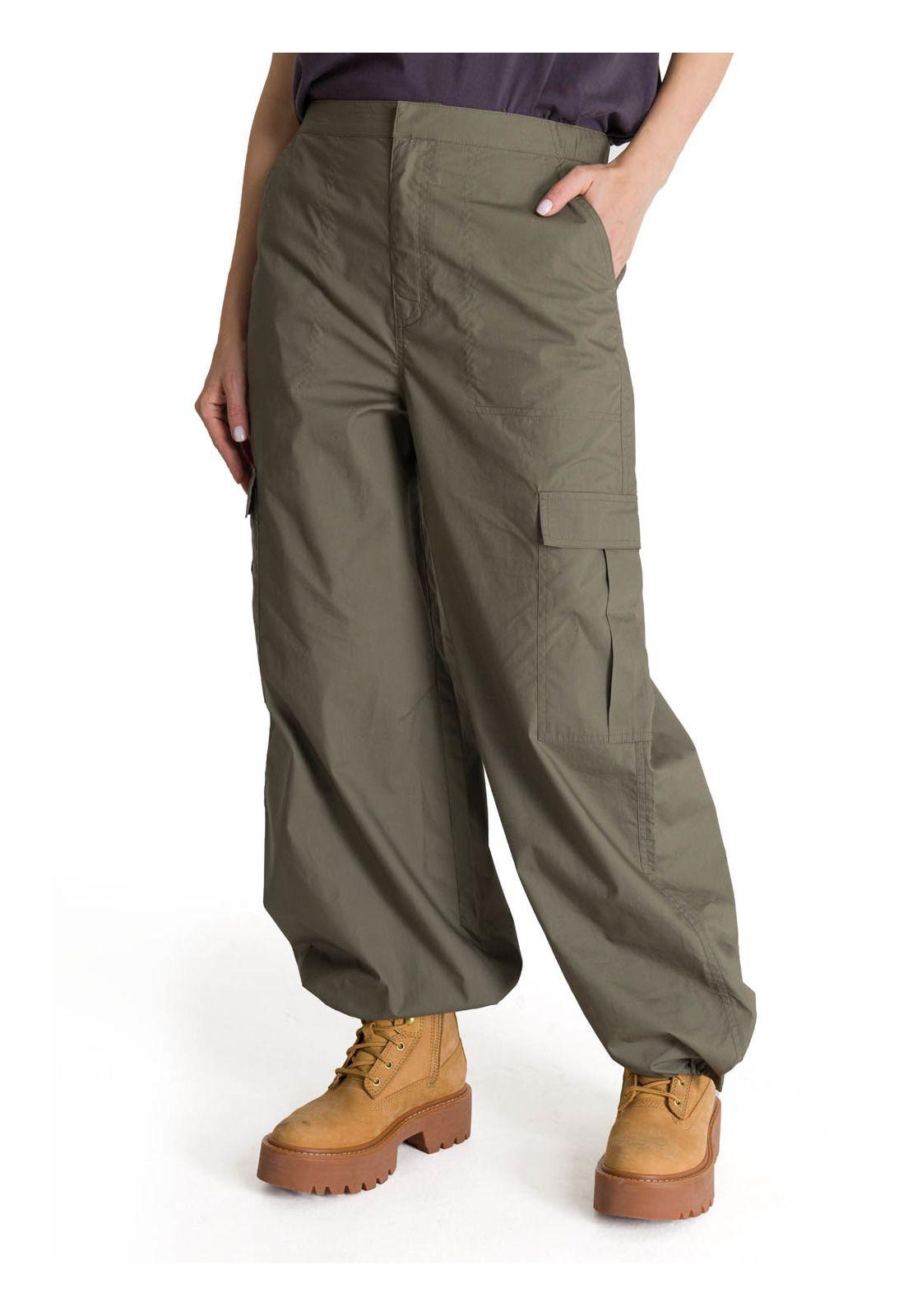 Pantalón Cargo Mujer Pull-On Oliva-1