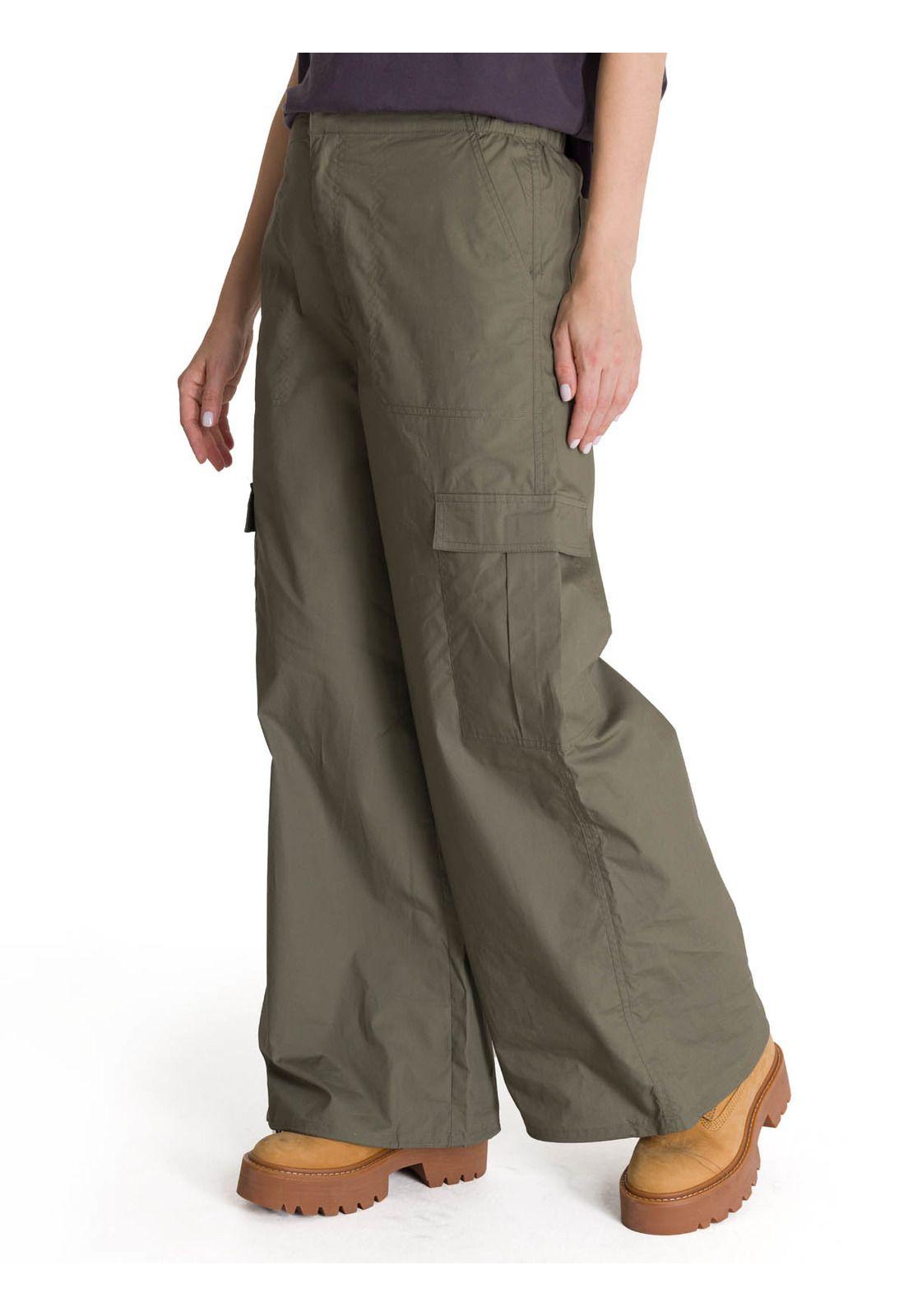 Pantalón Cargo Mujer Pull-On Oliva-3