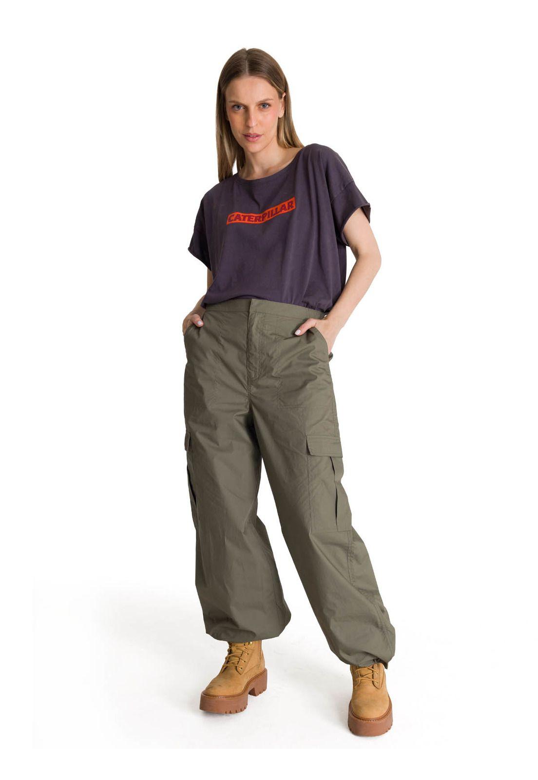 Pantalón Cargo Mujer Pull-On Oliva-7