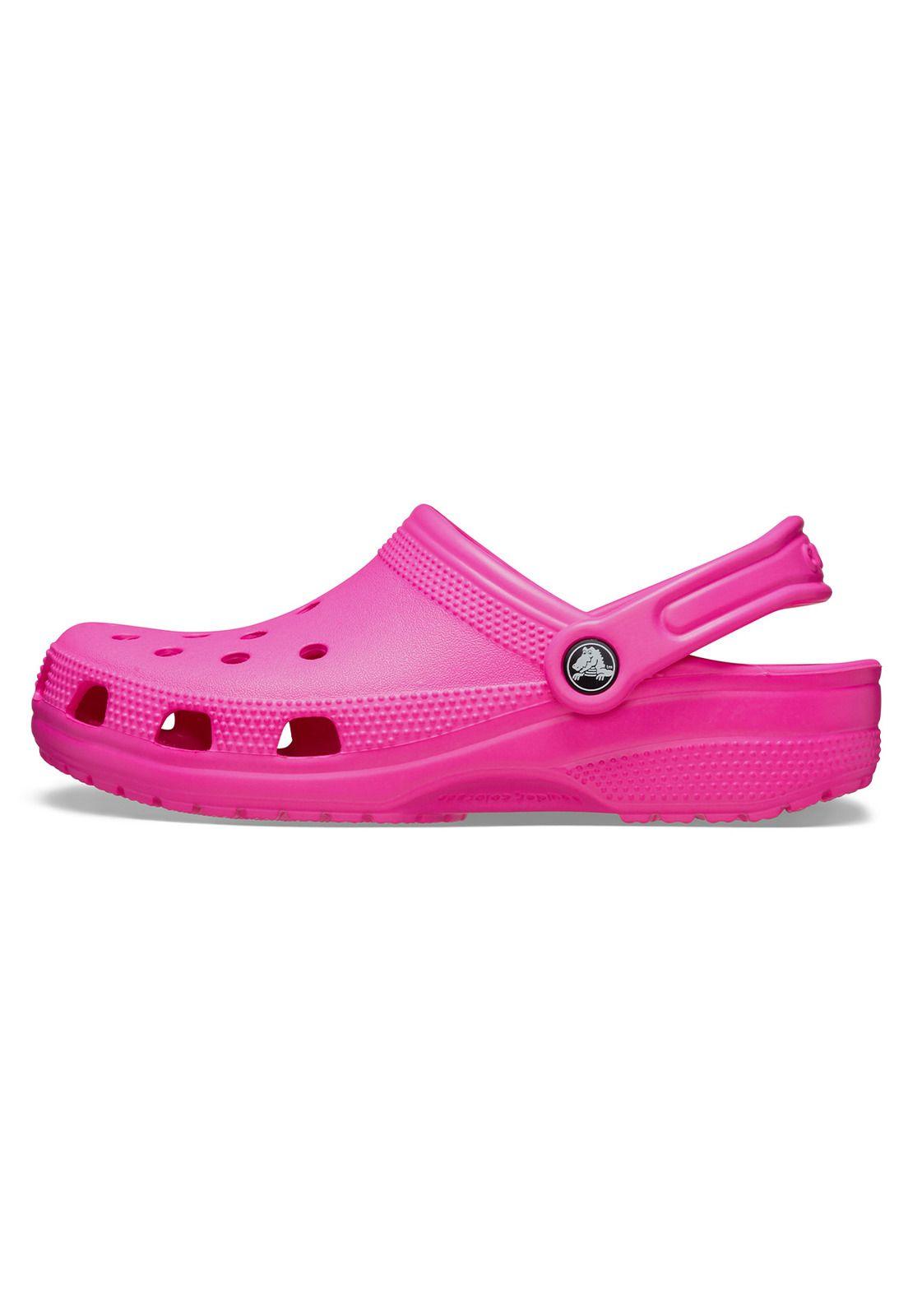 Zueco Crocs Mujer Classic Clog Rosado Fucsia-1