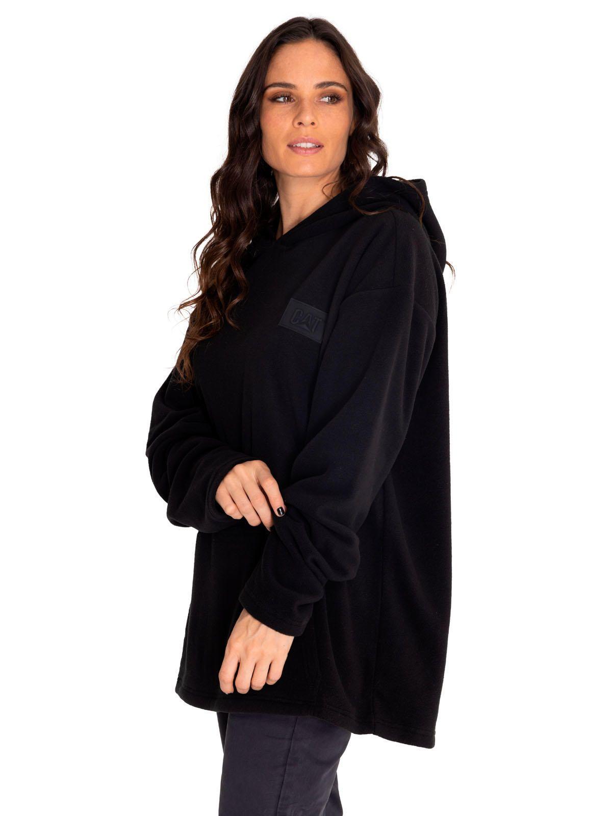 Polerón Unisex Microfleece Pullover Hoodie Negro-1
