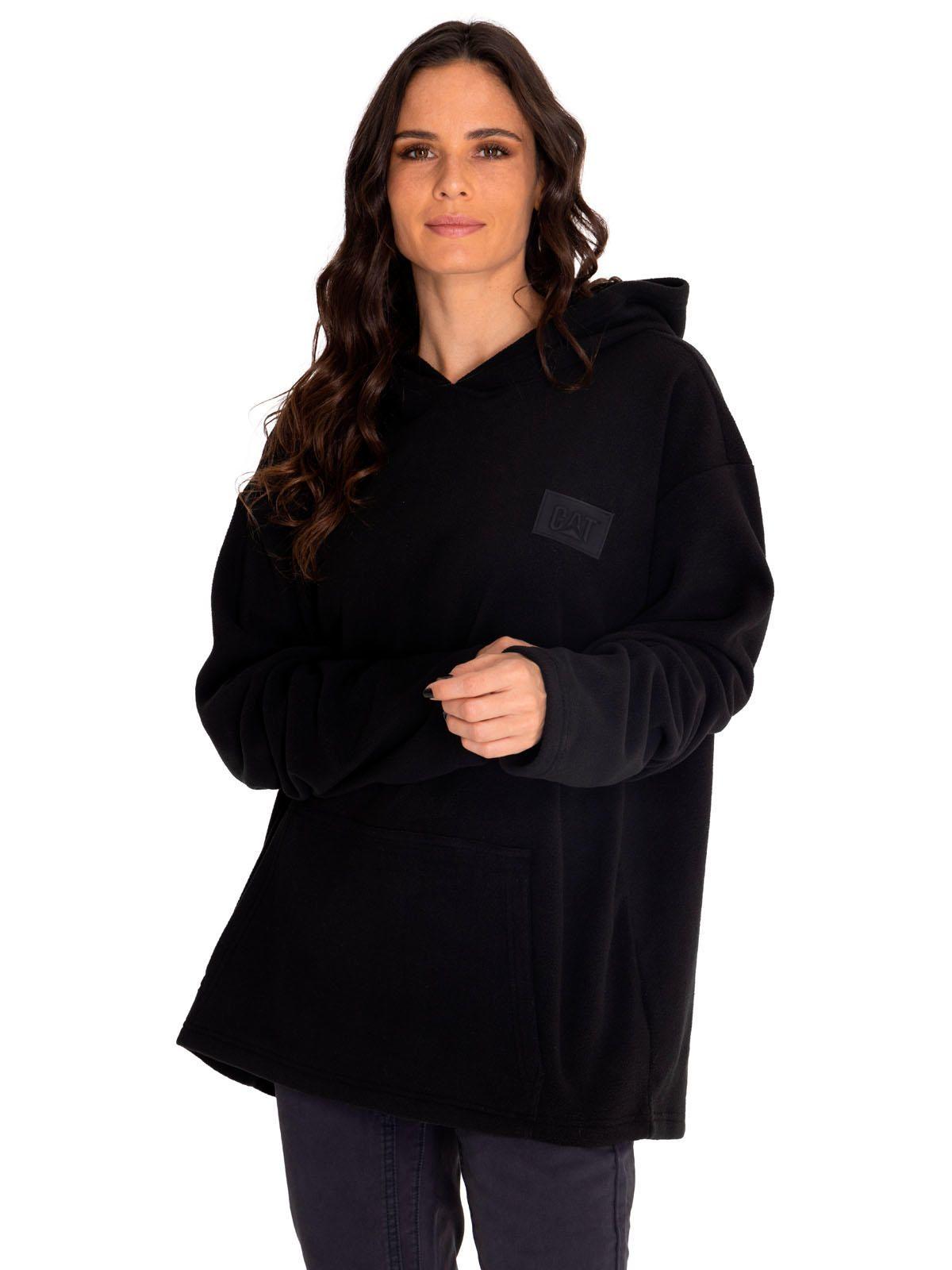 Polerón Unisex Microfleece Pullover Hoodie Negro-3