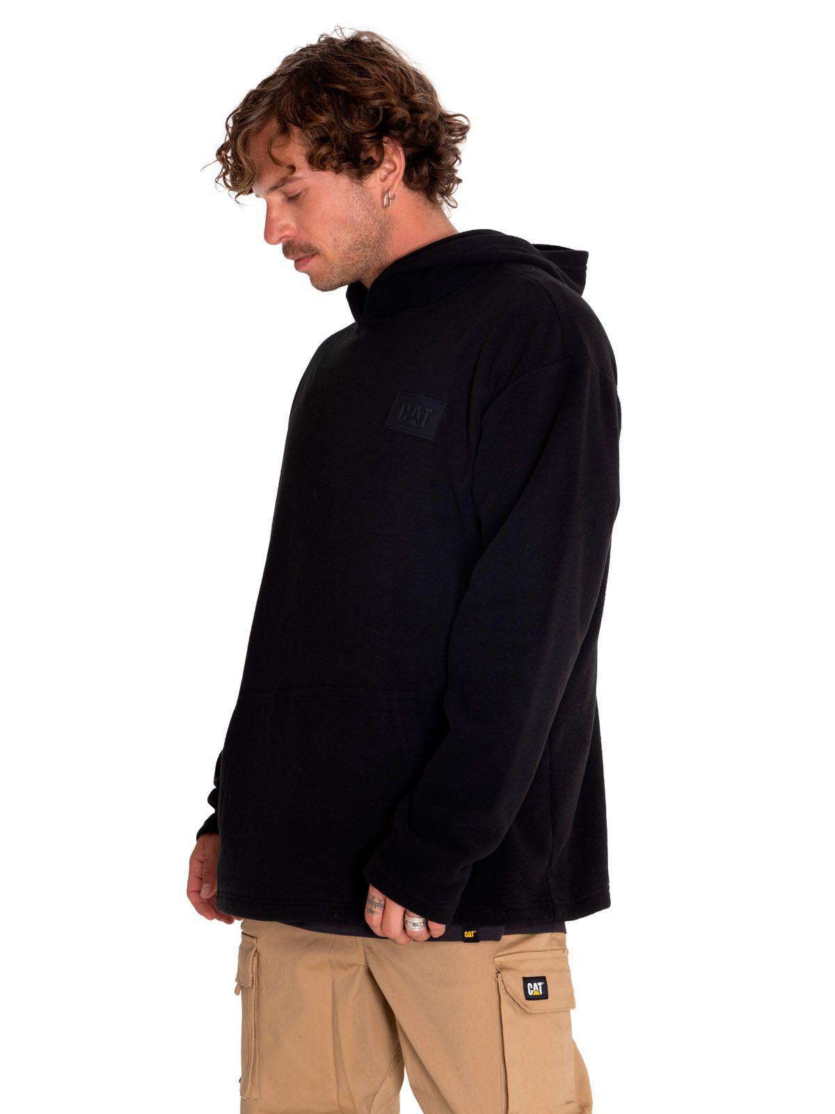 Polerón Unisex Microfleece Pullover Hoodie Negro-4
