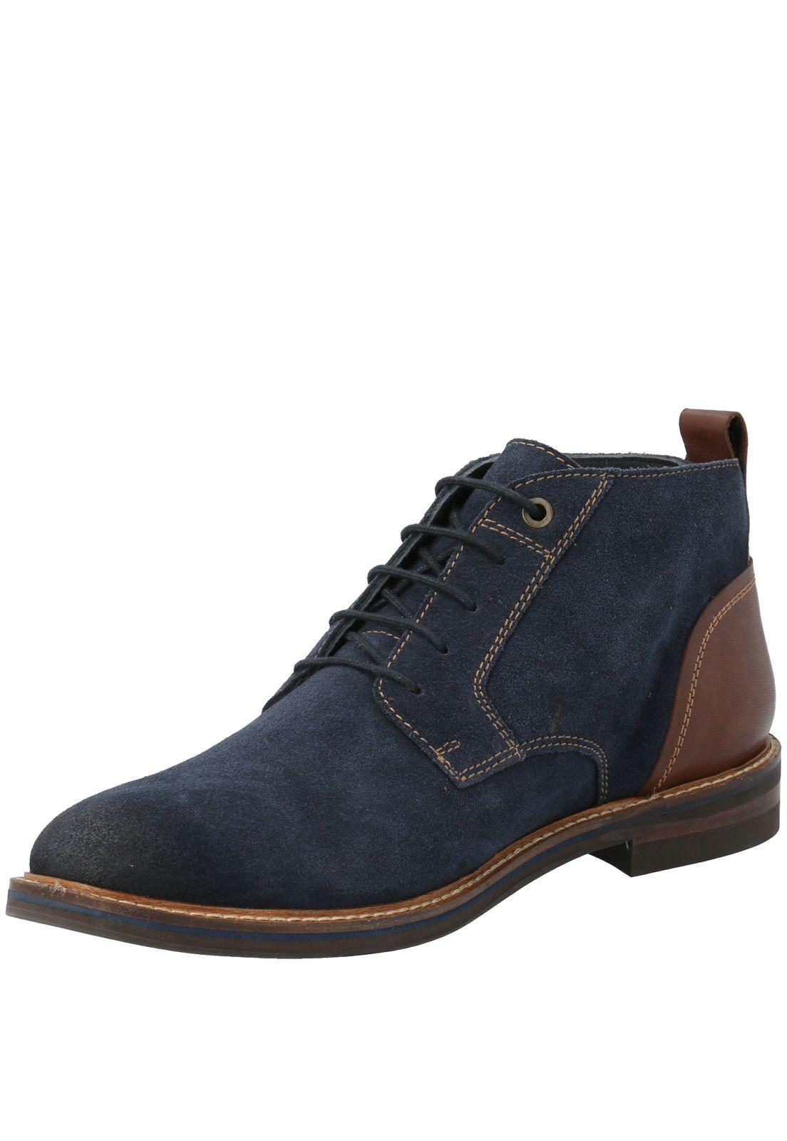 Botin Cuero Trap Azul Hombre-3
