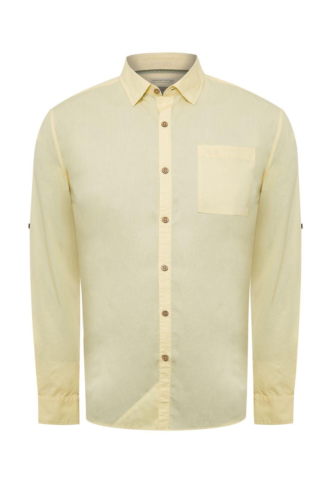 Camisa Algodón Org Hombre Galiton Amarillo-0