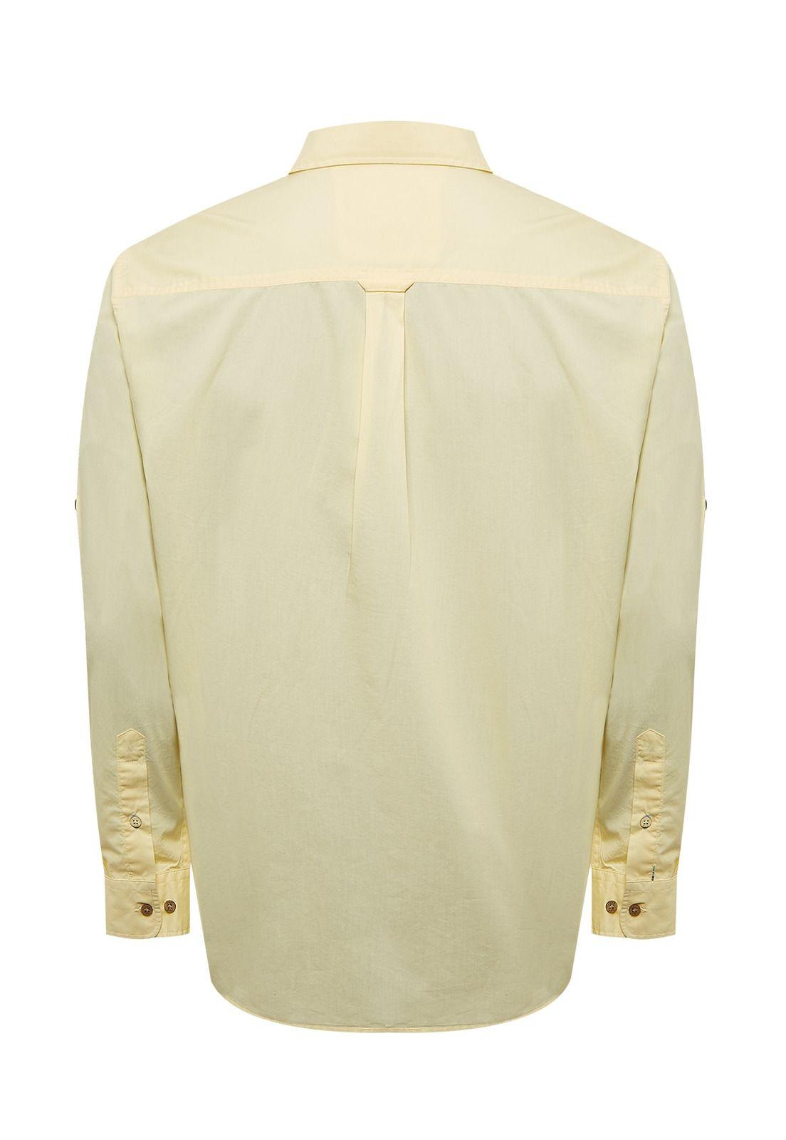 Camisa Algodón Org Hombre Galiton Amarillo-1