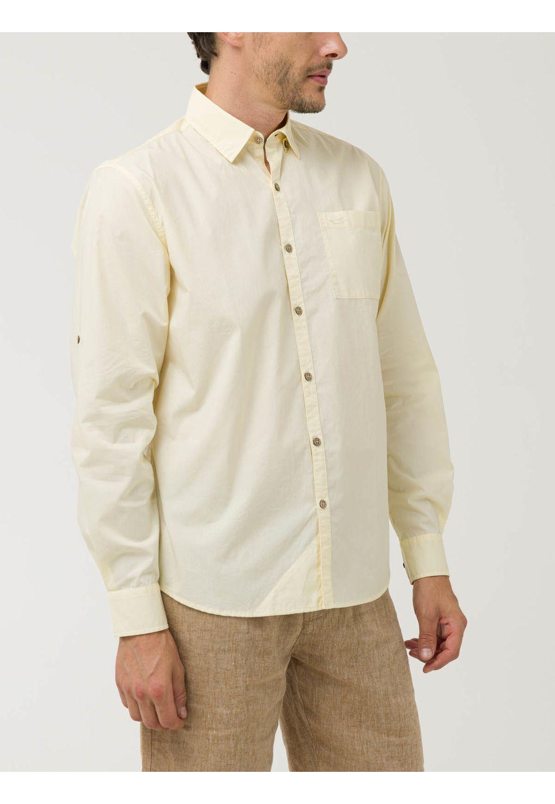 Camisa Algodón Org Hombre Galiton Amarillo-4