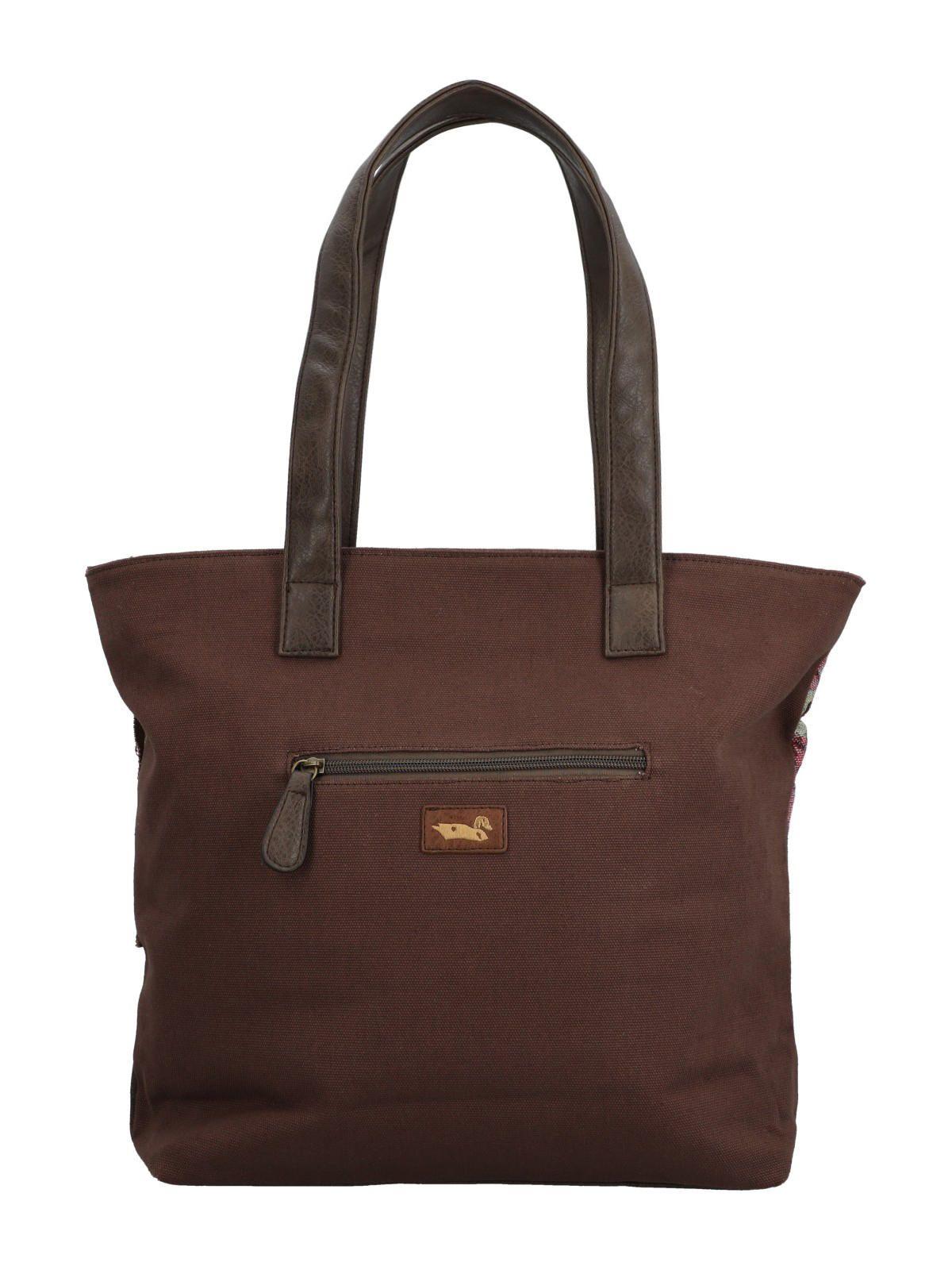 Cartera Textil Mujer Fauii Tote Café-2