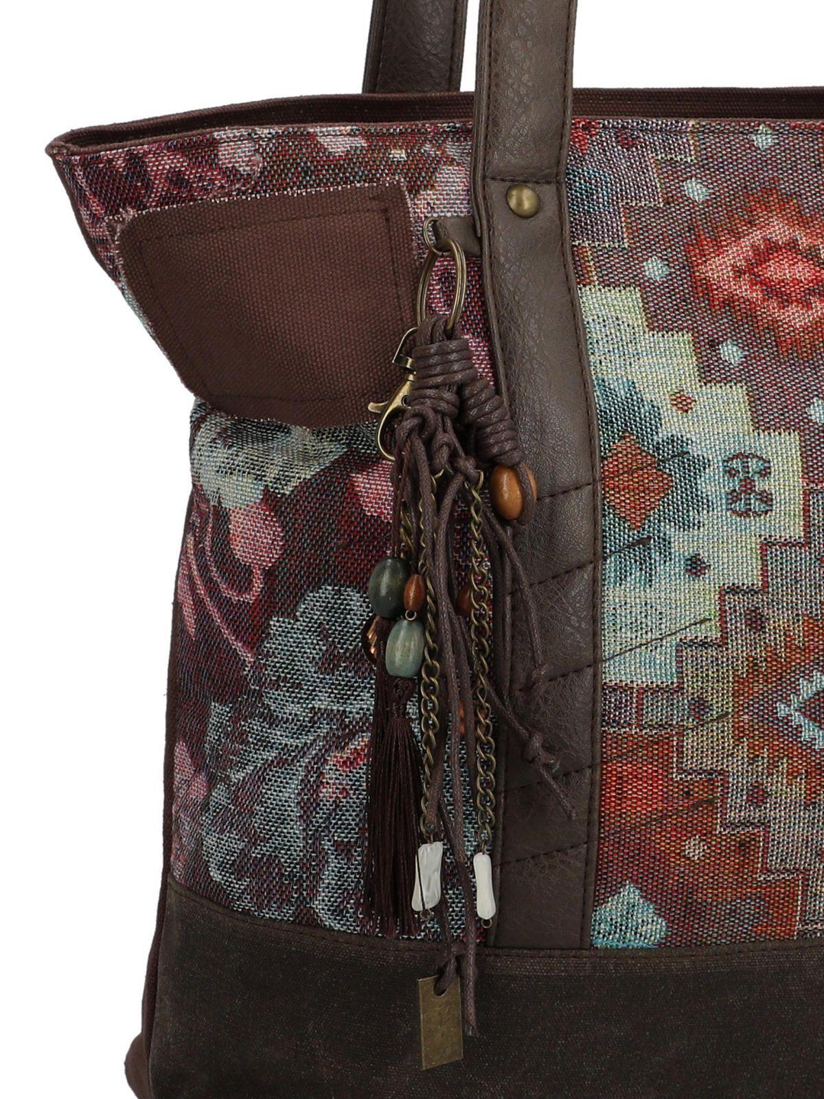 Cartera Textil Mujer Fauii Tote Café-3