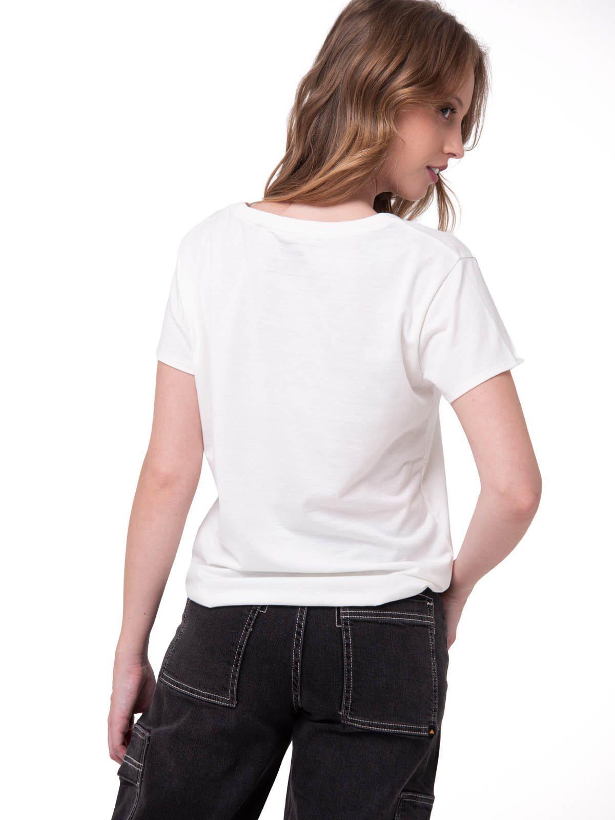 Polera MC Mujer W Caterpillar Logo T Blanco-1