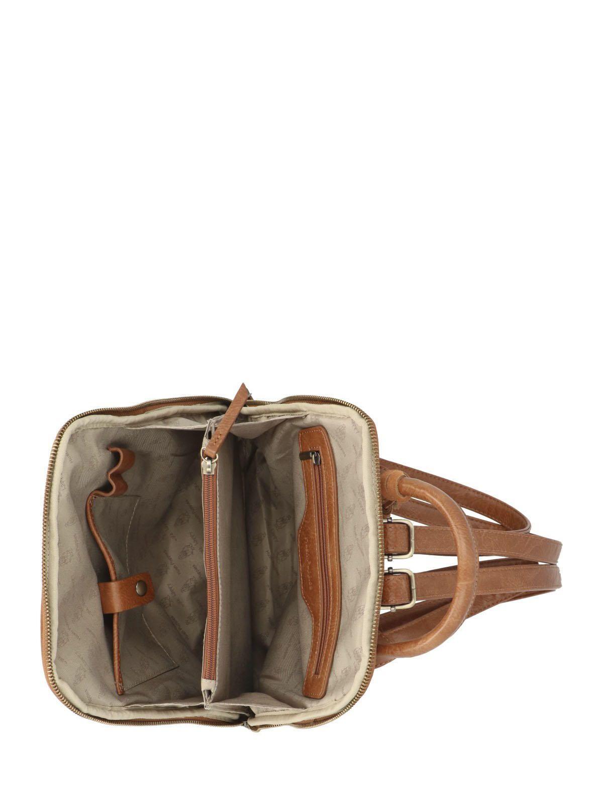 Mochila Ecocuero Mujer Laerke Back Caramelo-4