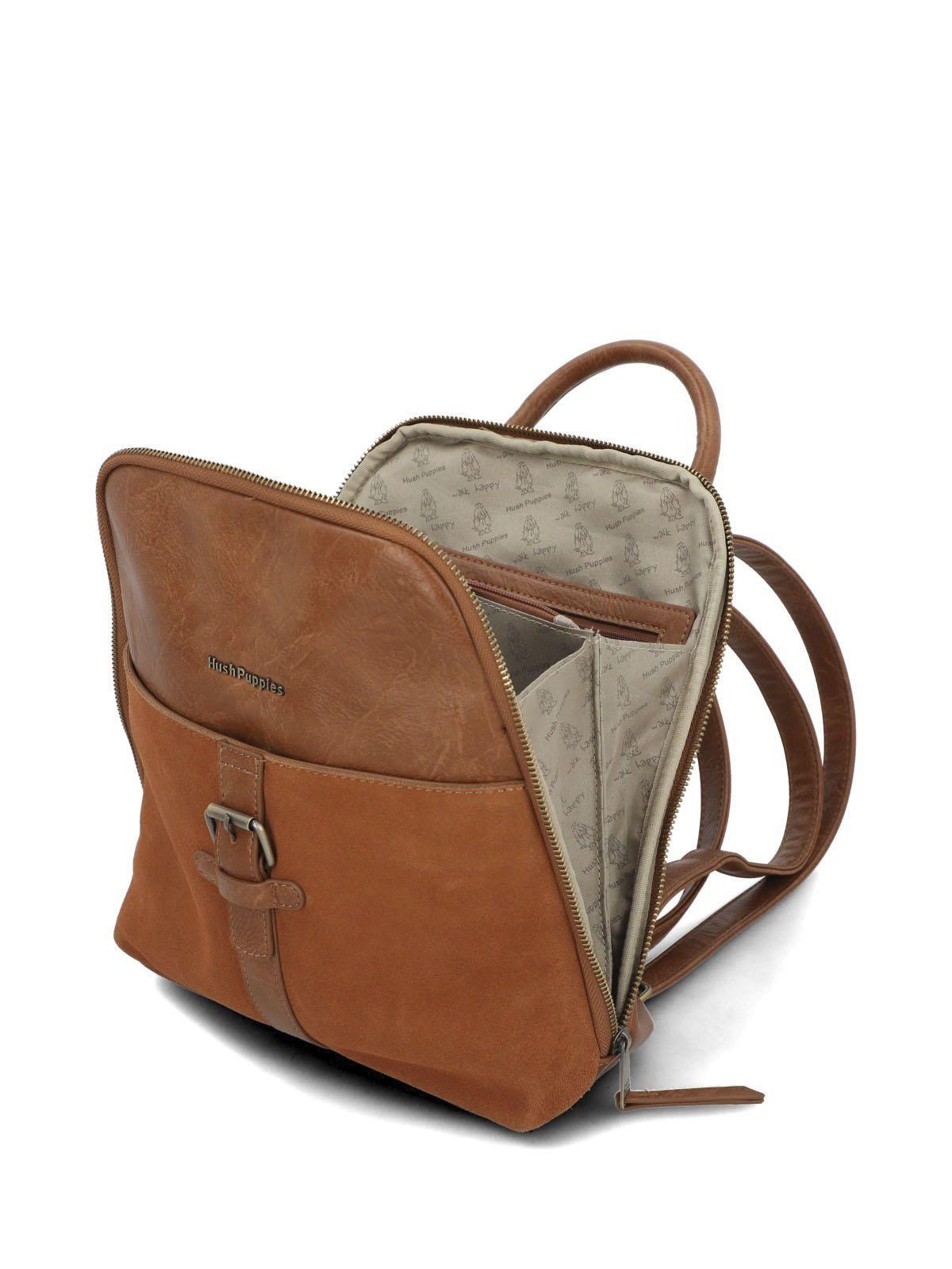 Mochila Ecocuero Mujer Laerke Back Caramelo-3