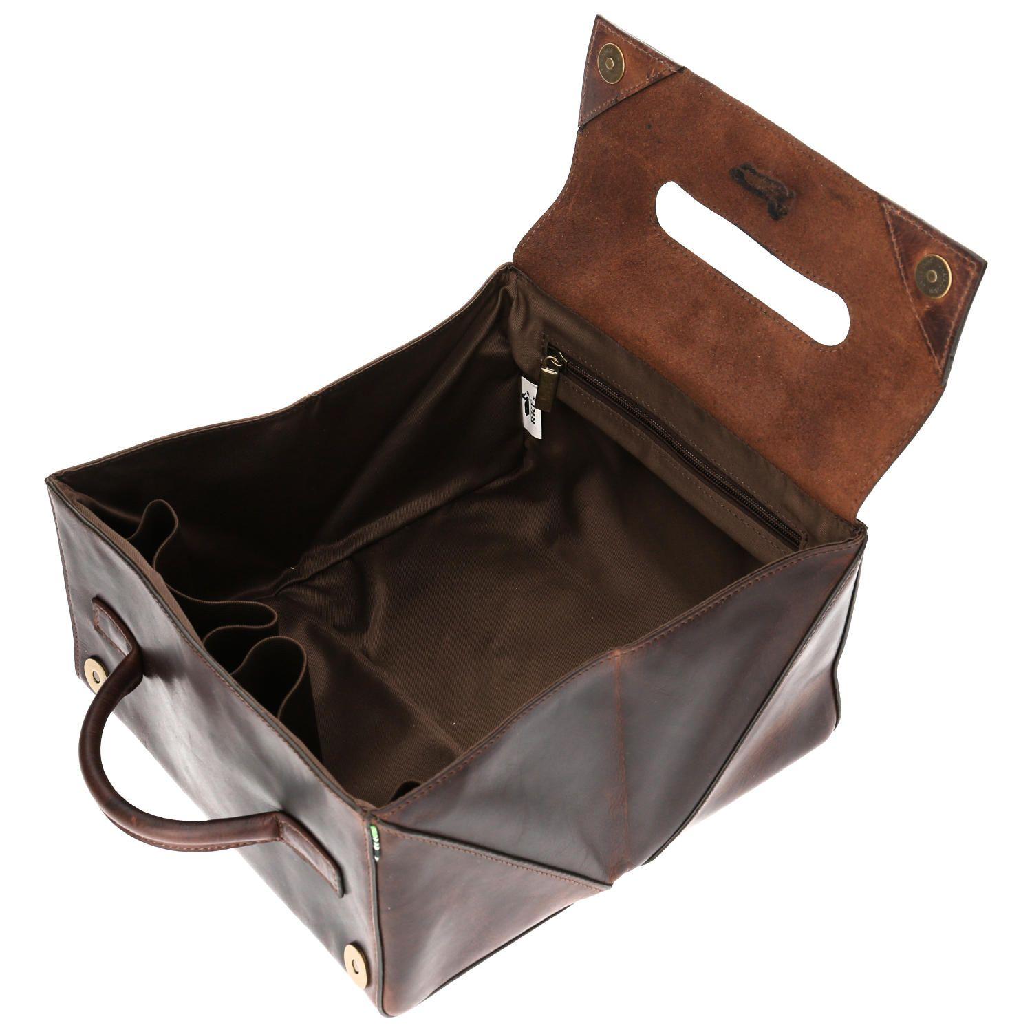 Neceser Cuero Unisex Tc New Café-4