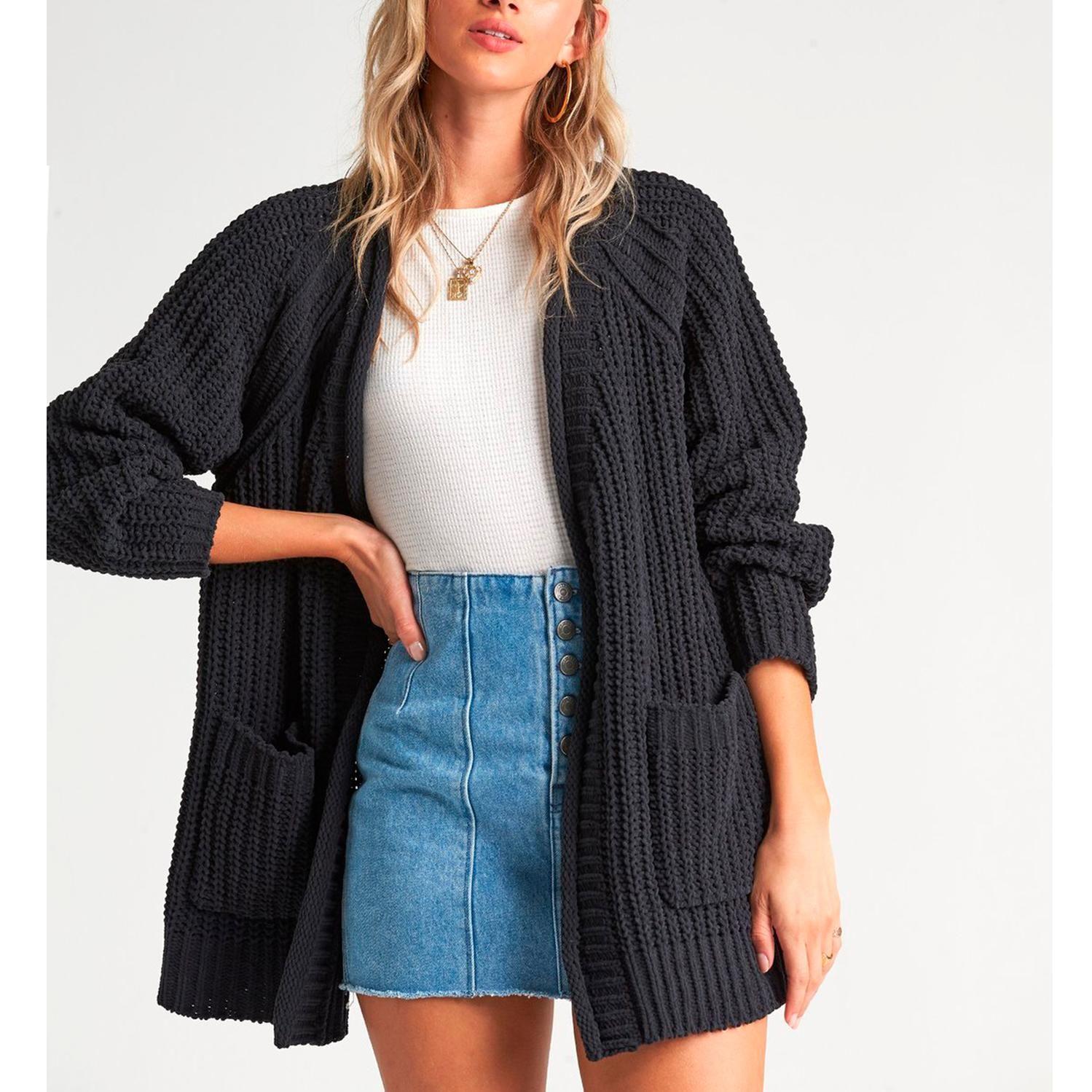 Sweater Warm Up Negro Mujer-0