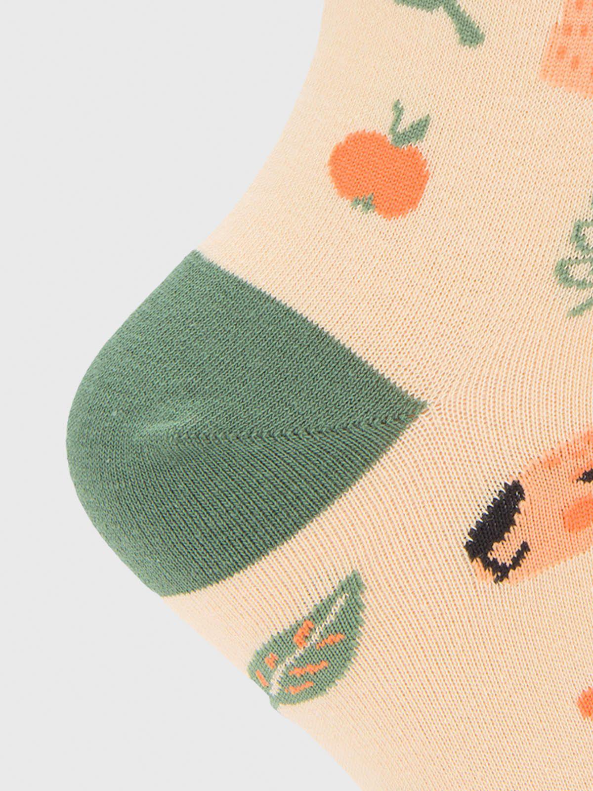 Calcetin Algodón Mujer Capibara Beige-2