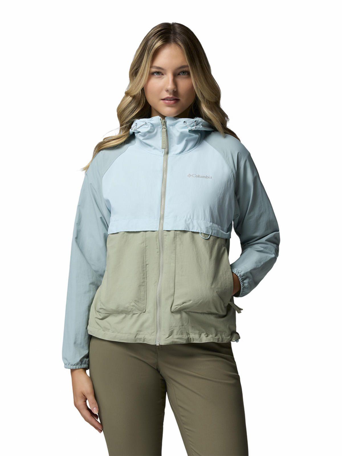 Cortaviento Mujer Spire Valley Wind Beige-0