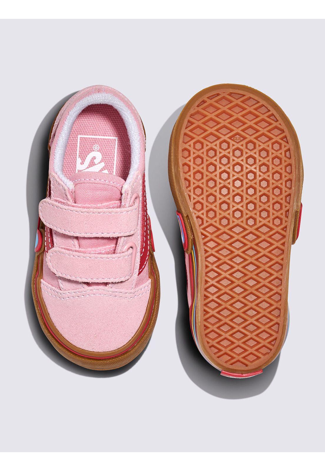 Zapatilla Niña Baby Old Skool V Heart Rosado Vans-3