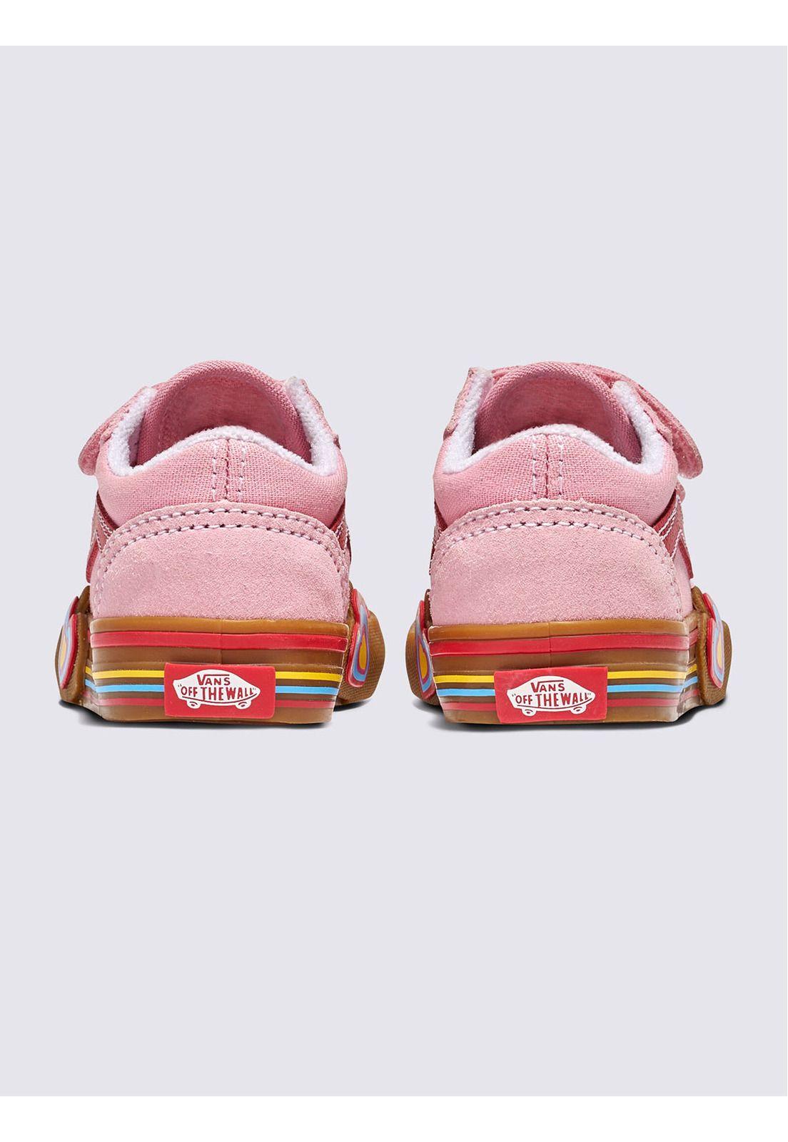Zapatilla Niña Baby Old Skool V Heart Rosado Vans-4